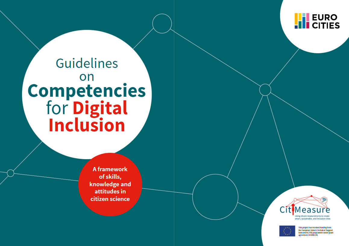 An image of the cover page of the guidelines which says 'Guidelines on Competencies for Digital Inclusion'